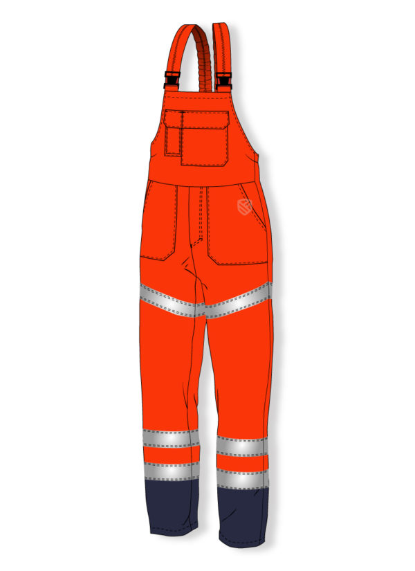 Gepolsterte Warnschutz Latzhose