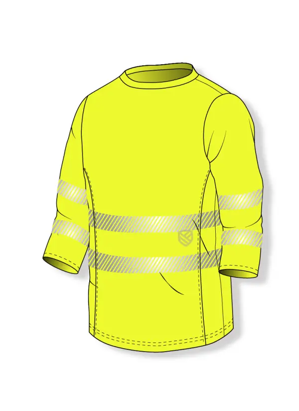 T-Shirt mit hoher Sichtbarkeit und UV+50