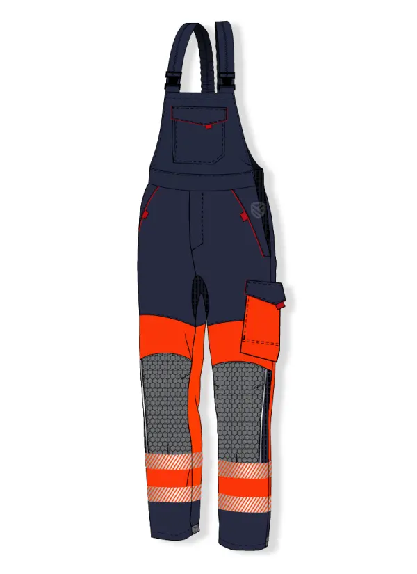 Gepolsterte Multischutz-Latzhose