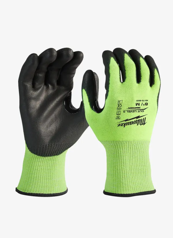 Schnittfeste Handschuhe mit verbesserter Sichtbarkeit - Milwaukee Level 4/C